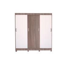 Ropero Izzi Pegasi M2 3P 217X206X53cm Castaño/Marfil.