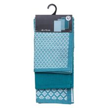 Toalla d/cocina azul 45x70 surt.x3 atmosfera