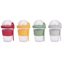 Recipiente p/yogurt c/division color surtx4