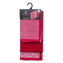 Toalla d/cocina rojo 45x70 surt.x3 atmosfera