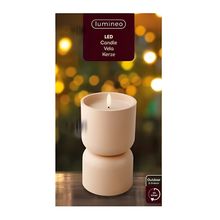 Vela LED decorativa beige 16.5cm
