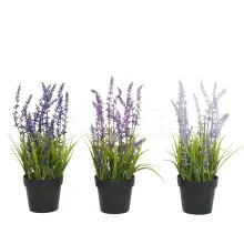 Planta artificial Lavanda maceta negra surtx3 30cm