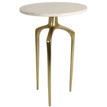 Mesa auxiliar marmol 37x37x56cm blanco aida