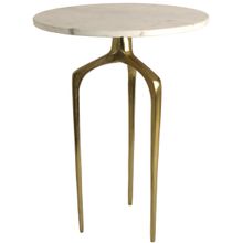 Mesa auxiliar marmol 44x44x64cm blanco aida