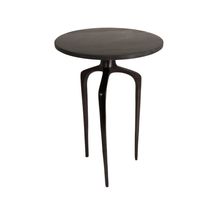 Mesa auxiliar marmol 37x37x56cm negro aida
