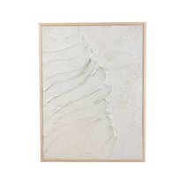Cuadro decorativo Waves blanco marco dorado 42cm