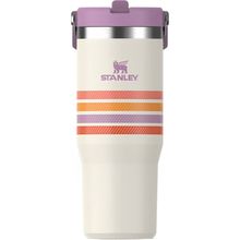 Tumbler Flipstraw Varsity 890 ml Cream Lilac Stripe
