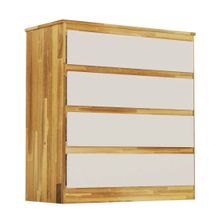 Comoda 4 cajones 102x96x44cm freijo blanco clay