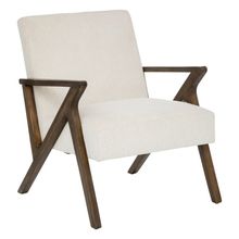 Poltrona de tela marfil orac