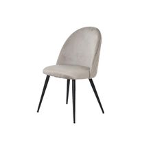 Silla de comedor terciopelo gris brisa