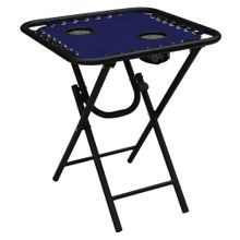 Mesa auxiliar plegable con portavaso navy