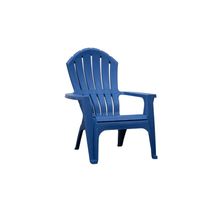Silla de exterior plástico azul Adirondack