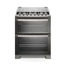 Cocina electrolux 5h mesa inox con doble horno FE5DC
