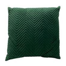 Cojin chevron terciopleo verde 45x45cm