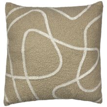 Cojin abstract beige blanco 43x43cm