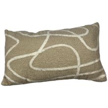 Cojin abstract beige blanco 50x30cm
