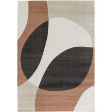 Alf Luna Circulos Asumetricos Café Naranja Beige 160x230cm