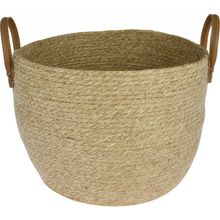 Cesto decorativo tejido con asas 34x29 cm
