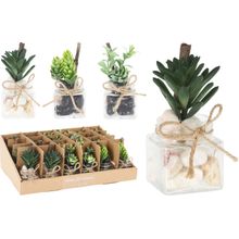 Planta artificial surt. x3 envase de vidrio