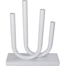 Porta Vela Cuadruple Blanco 31X36 Cm