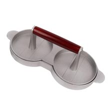Molde para hamburguesa plateado