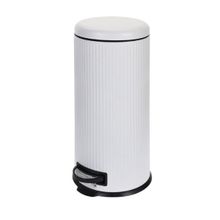 Basurero blanco a pedal de 30ltrs
