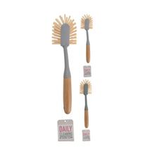 Cepillo para platos bamboo 2cs