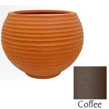 Maceta lattice calada redonda cafe 42 x 31