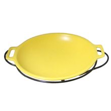 Plato c/base 25x22 amarillo