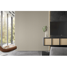 Set 7 pzs ripado central 15mm beige