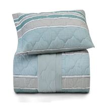 JUEGO DE CUBRECAMA LUX 200H 2PLZ CELESTE