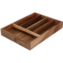Bandeja de madera p/cubiertos 35x26cm