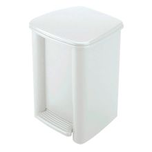 Basurero con pedal 8l blanco step on
