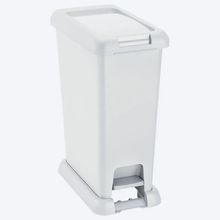 Basurero con pedal 35l blanco pedal