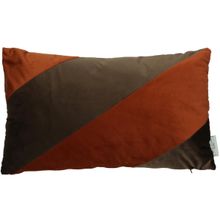 Cojin Terciopelo Color Mix Cafe Naranja 30X50 Cm