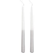 Velas de mesa gris 2 piezas 30 cm