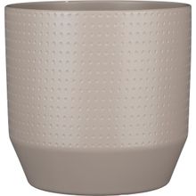 Maceta Decorativa Nola Relieve Taupe 26X27 Cm