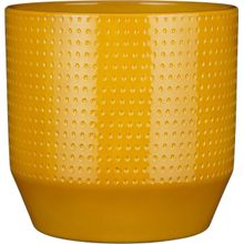 Maceta decorativa Nola mostaza 26x27cm