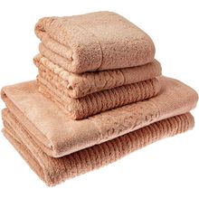 Jgo de toallas premium beige marmol 75x140