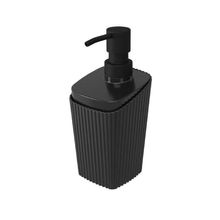 Linea new square - dispensador de jabon de plastico 350ml negro