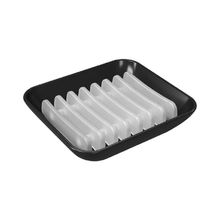 Linea new square - jabonera de plastico negro