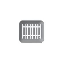 Linea new square - jabonera de plastico gris