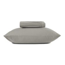 Jgo de sabanas simples algodon malla 1 1/2plz gris platinum liso