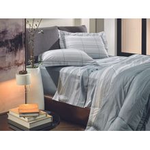 Jgo de sabanas 200h queen estampado gris saturno