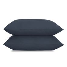 Jg fundas algodón malla 50x70cm azul mineral liso