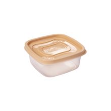 Recipiente clic cuadrado 580ml beige