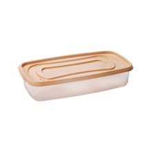 Recipiente clic rectangular 1.43l beige