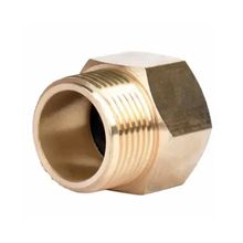 Conector roscado de tubo a manguera, latÃ³n, 3/4 pulg