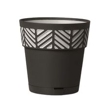 Maceta de ceramica 5.9" negro