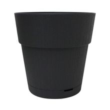 Maceta plastica 11.4" gris oscuro